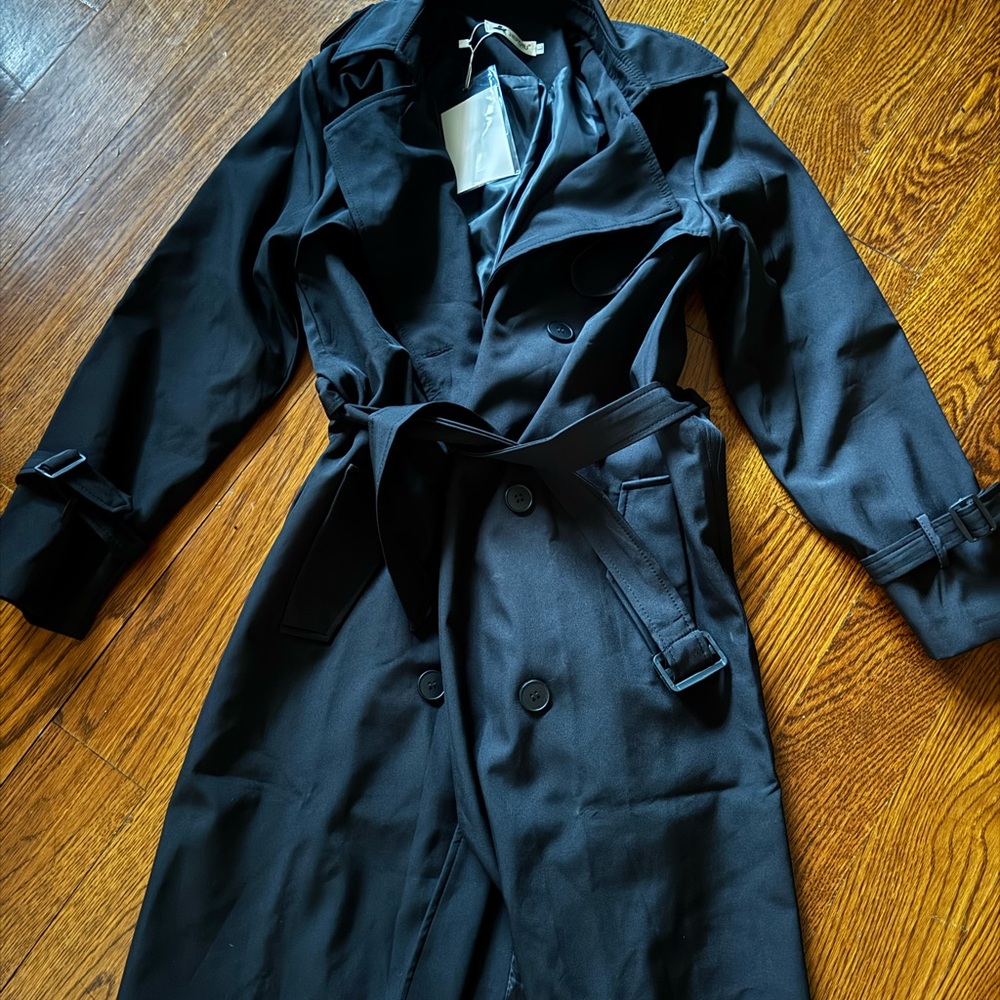 Elegant Black Trench Coat